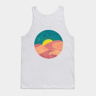 Camels in desert minimalist Tank Top